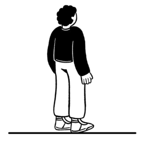 A illustration of a man looking